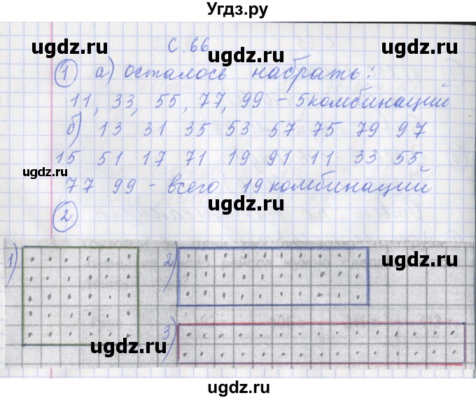 ГДЗ (Решебник) по математике 3 класс (рабочая тетрадь) Башмаков М.И. / часть 2. страница / 66