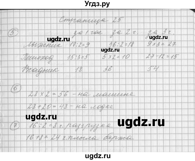 ГДЗ (Решебник) по математике 2 класс (рабочая тетрадь) Башмаков М.И. / часть 2. страницы / 25