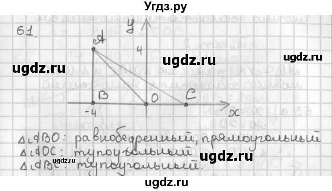 ГДЗ (Решебник к учебнику 2017) по геометрии 7 класс Казаков В.В. / решаем самостоятельно / 61