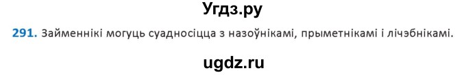 ГДЗ (Решебник к учебнику 2020) по белорусскому языку 10 класс Валочка Г. М. / практыкаванне / 291