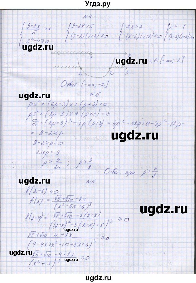 ГДЗ (Решебник) по алгебре 7 класс (контрольные работы) Мордкович А.Г. / 9 класс / КР-1. вариант№ / 1(продолжение 2)