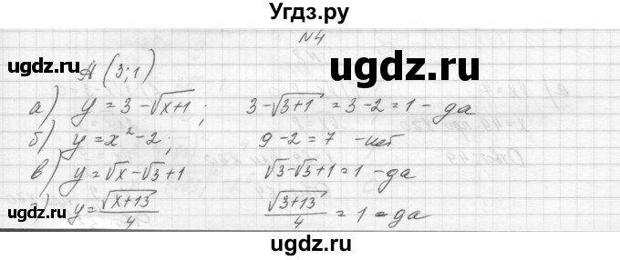 ГДЗ (Решебник) по алгебре 8 класс (дидактические материалы) Звавич Л.И. / самостоятельные работы. вариант 2 / С-9 / 4