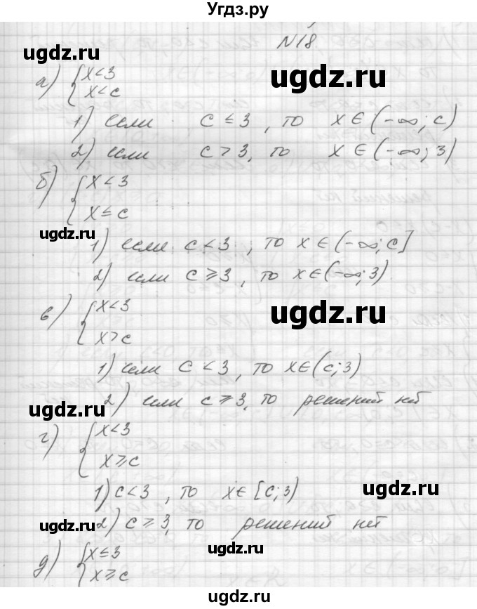 ГДЗ (Решебник) по алгебре 8 класс (дидактические материалы) Звавич Л.И. / упражнения с параметрами / вариант 1 / 18