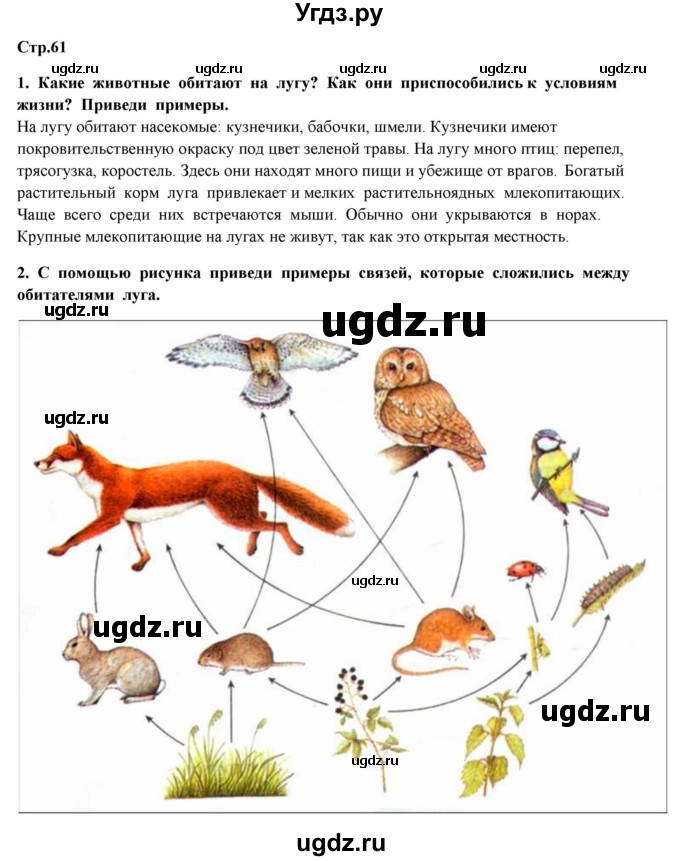 ГДЗ (Решебник) по окружающему миру 4 класс Г.Г. Ивченкова / часть 1 (страницы) / 61