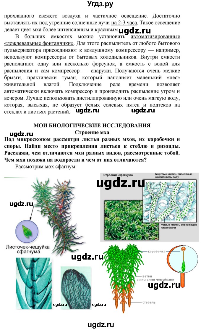 ГДЗ (Решебник) по биологии 5 класс Ловягин С.Н. / § / § 25(продолжение 4)