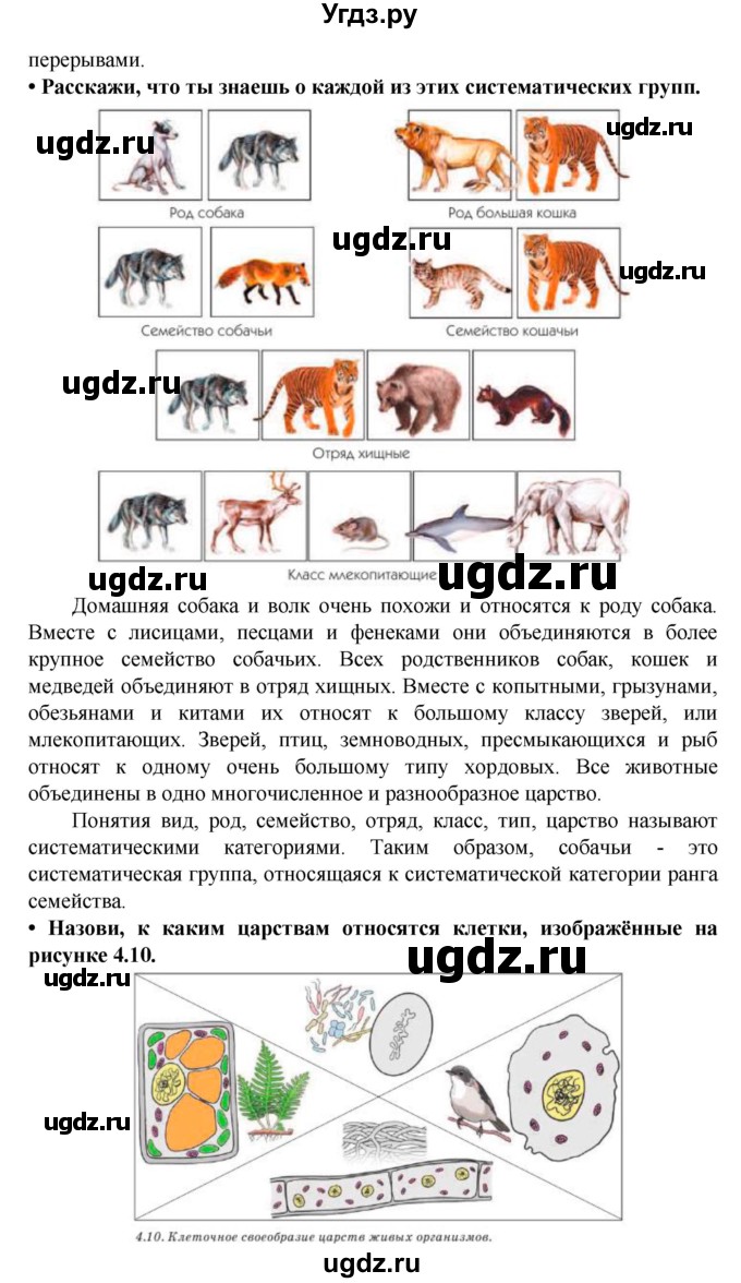 ГДЗ (Решебник) по биологии 5 класс Ловягин С.Н. / § / § 4(продолжение 4)