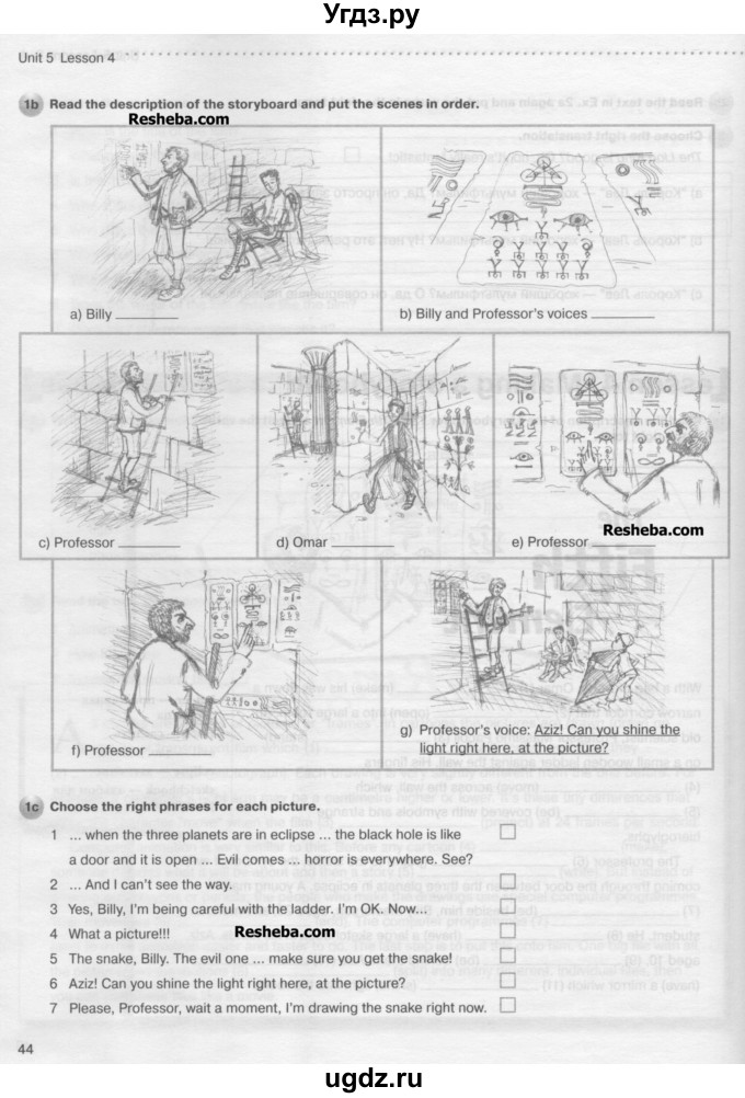 ГДЗ (Учебник) по английскому языку 7 класс (рабочая тетрадь New Millennium) Деревянко Н.Н. / страница номер / 44