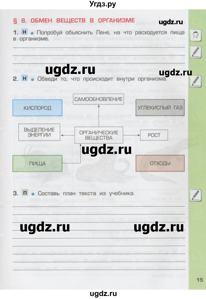 ГДЗ (Тетрадь) по окружающему миру 3 класс (рабочая тетрадь) Вахрушев А.А. / часть 1 (страница) / 15