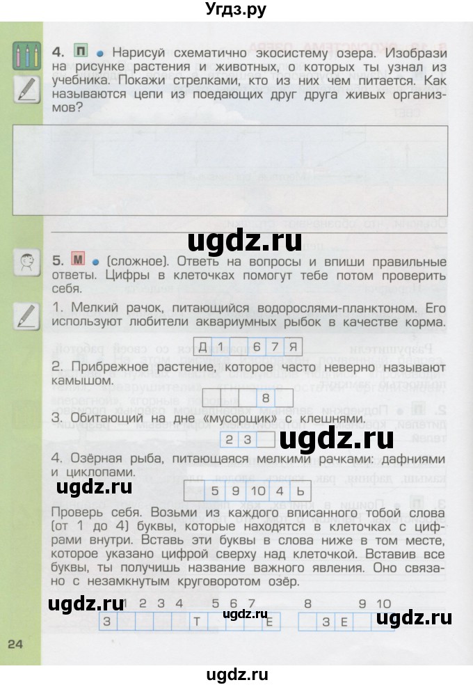ГДЗ (Тетрадь) по окружающему миру 3 класс (рабочая тетрадь) Вахрушев А.А. / часть 1 (страница) / 24