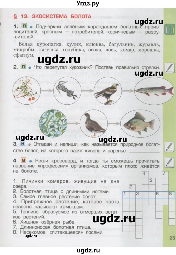ГДЗ (Тетрадь) по окружающему миру 3 класс (рабочая тетрадь) Вахрушев А.А. / часть 1 (страница) / 25
