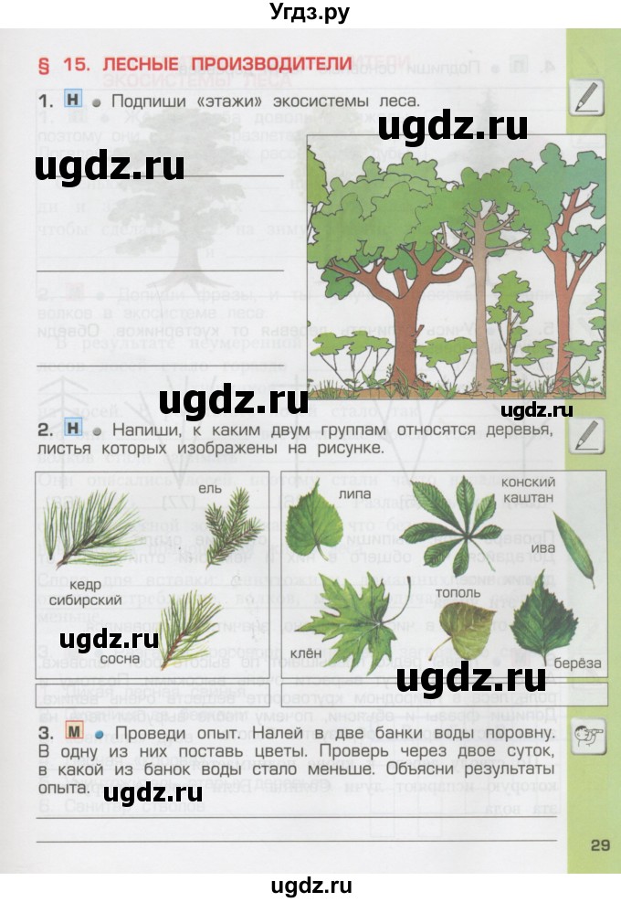 ГДЗ (Тетрадь) по окружающему миру 3 класс (рабочая тетрадь) Вахрушев А.А. / часть 1 (страница) / 29