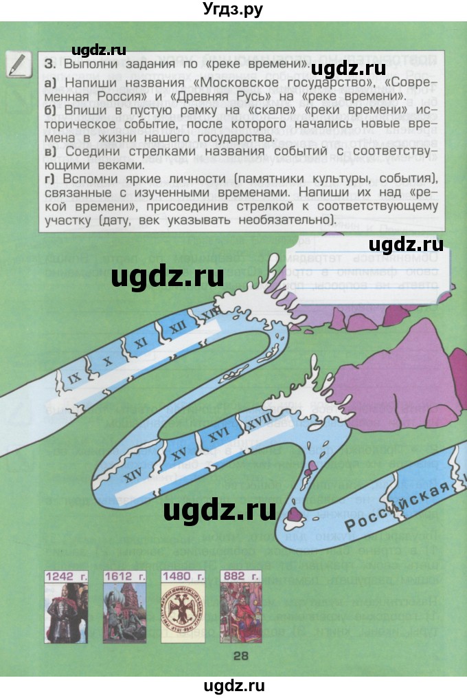 ГДЗ (Тетрадь) по окружающему миру 3 класс (рабочая тетрадь) Вахрушев А.А. / часть 2 (страница) / 28