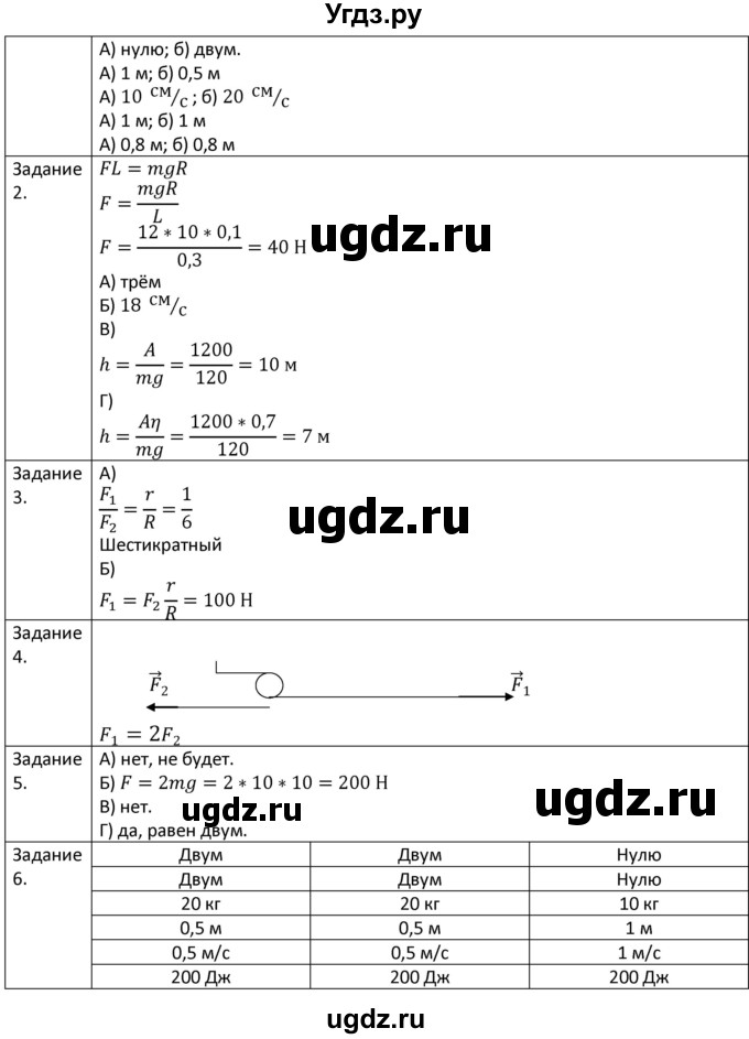 ГДЗ (Решебник) по физике 7 класс (рабочая тетрадь) Грачев А.В. / параграф-№ / 48(продолжение 2)