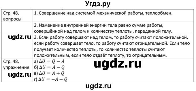 ГДЗ (Решебник) по физике 8 класс Грачев А.В. / страница номер / 48