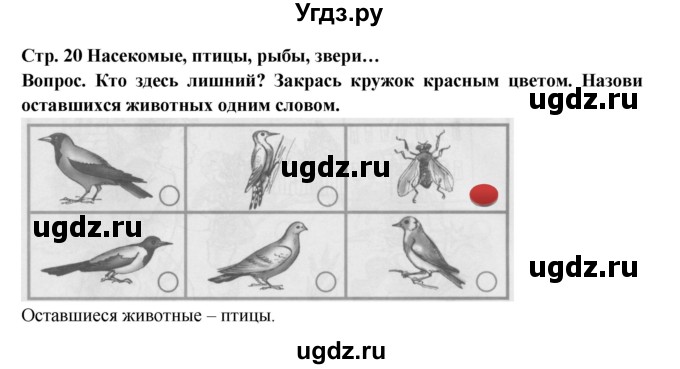 ГДЗ (Решебник) по окружающему миру 1 класс (рабочая тетрадь) Ивченкова Г.Г. / часть 2. страница номер / 20