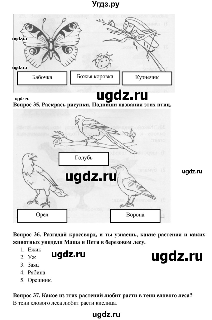 ГДЗ (Решебник) по окружающему миру 2 класс (рабочая тетрадь) Ивченкова Г.Г. / часть 2. страница номер / 18(продолжение 3)