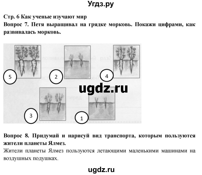 ГДЗ (Решебник) по окружающему миру 2 класс (рабочая тетрадь) Ивченкова Г.Г. / тетрадь №1. страница / 6