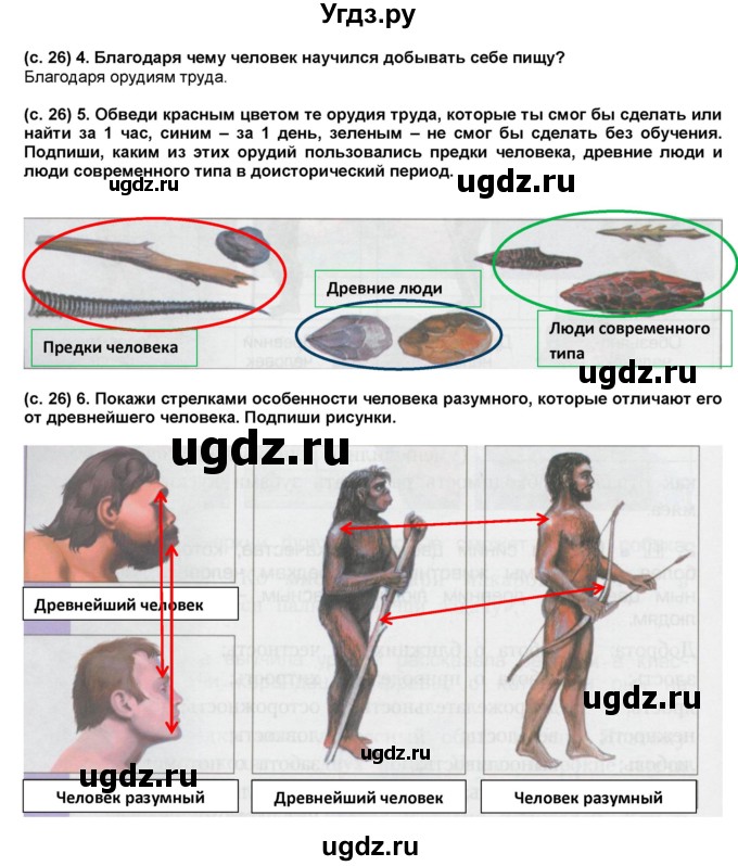 ГДЗ (Решебник) по окружающему миру 4 класс (рабочая тетрадь) Вахрушев А.А. / часть 1 (страница) / 26