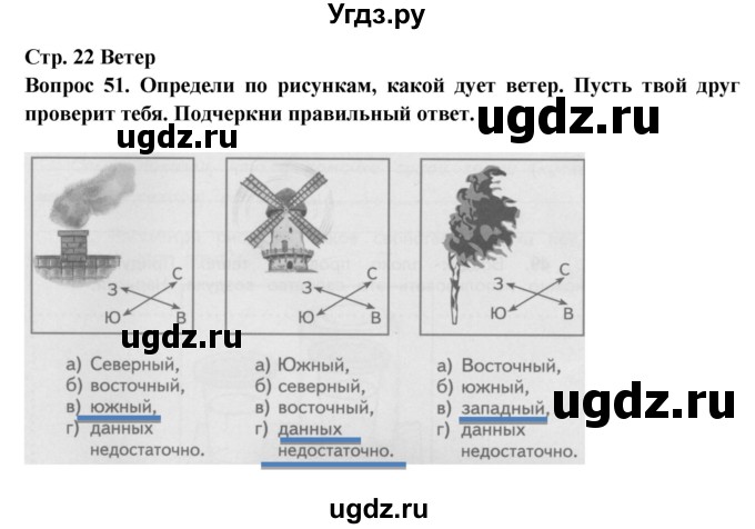ГДЗ (Решебник) по окружающему миру 3 класс (рабочая тетрадь) Ивченкова Г.Г. / часть 1. страница номер / 22
