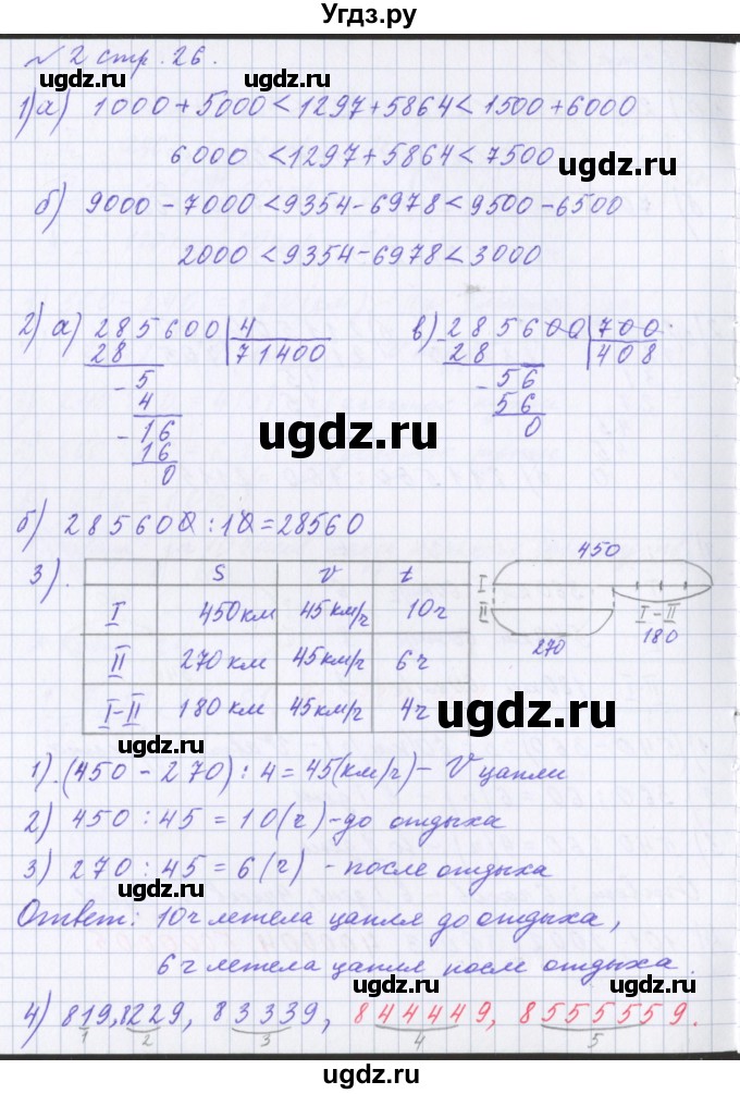 ГДЗ (Решебник 2017) по математике 4 класс (рабочая тетрадь) Петерсон Л.Г. / часть 1. страница / 26