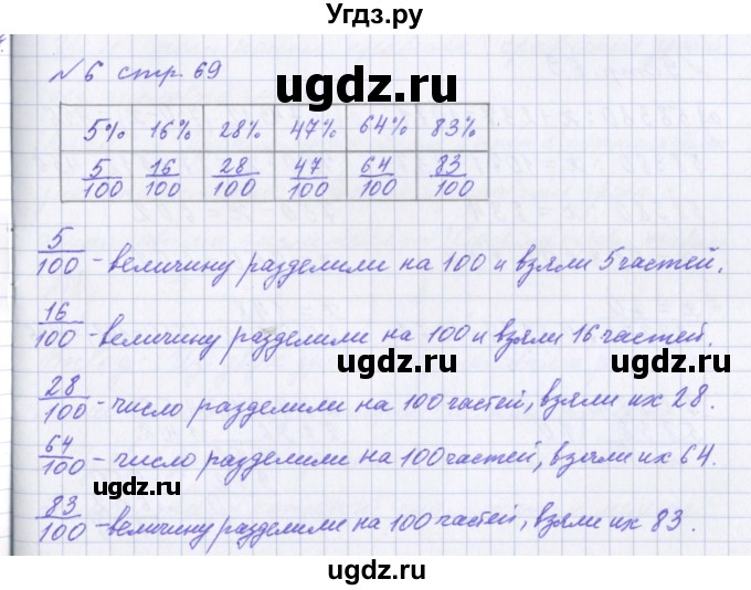 ГДЗ (Решебник 2017) по математике 4 класс (рабочая тетрадь) Петерсон Л.Г. / часть 1. страница / 69