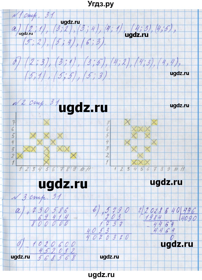 ГДЗ (Решебник 2017) по математике 4 класс (рабочая тетрадь) Петерсон Л.Г. / часть 3. страница / 31