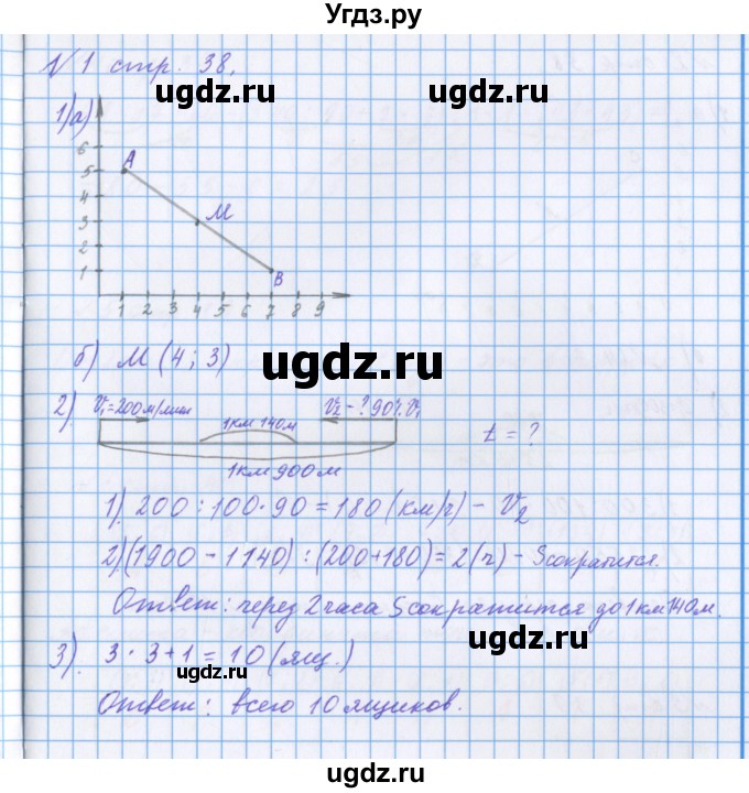 ГДЗ (Решебник 2017) по математике 4 класс (рабочая тетрадь) Петерсон Л.Г. / часть 3. страница / 38