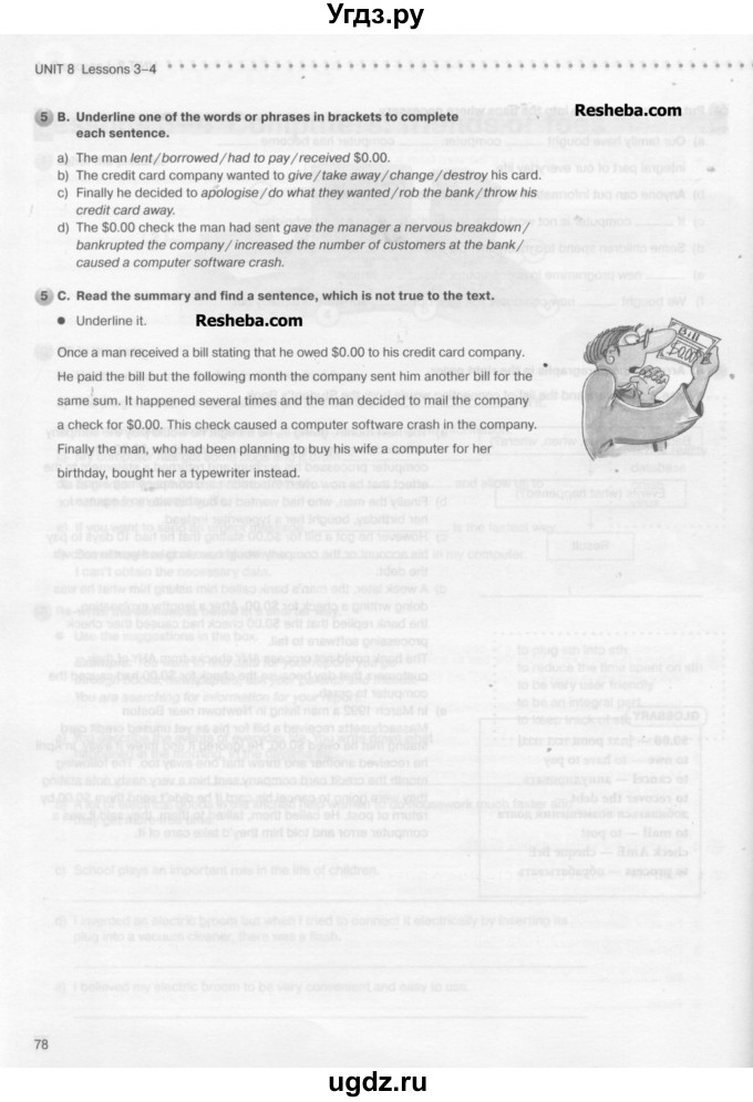 ГДЗ (Учебник) по английскому языку 10 класс (рабочая тетрадь New Millennium) Гроза О.Л. / страница номер / 78