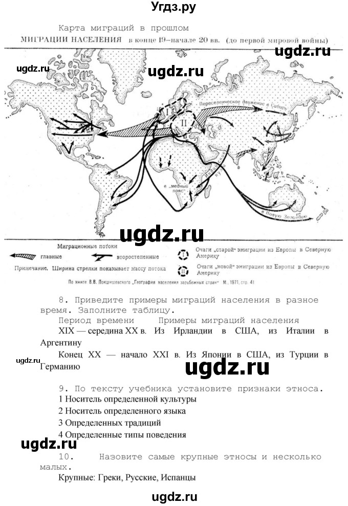 ГДЗ (Решебник) по географии 7 класс (рабочая тетрадь) Душина И.В. / страница номер / 49(продолжение 4)