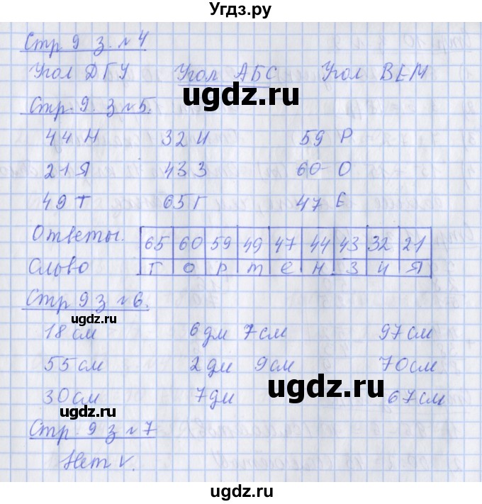 ГДЗ (Решебник к новой тетради) по математике 3 класс (рабочая тетрадь) Дорофеев Г.В. / часть 1. страницы / 9