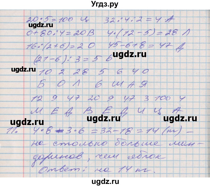 ГДЗ (Решебник №2 к старой тетради) по математике 3 класс (рабочая тетрадь) Дорофеев Г.В. / часть 1. страницы / 66(продолжение 2)