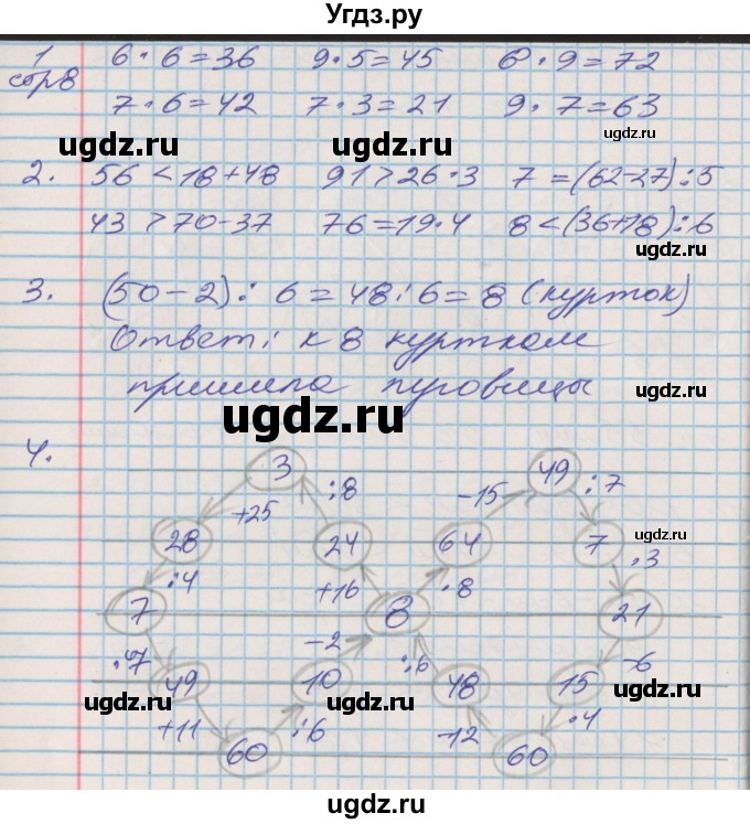 ГДЗ (Решебник №2 к старой тетради) по математике 3 класс (рабочая тетрадь) Дорофеев Г.В. / часть 2. страницы / 8