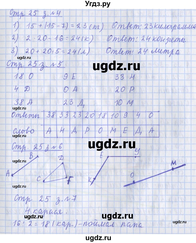 ГДЗ (Решебник 2020) по математике 3 класс (рабочая тетрадь) Дорофеев Г.В. / часть 1. страницы / 25