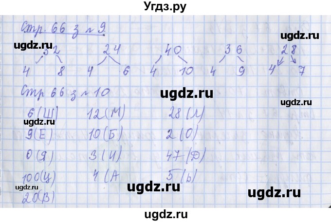 ГДЗ (Решебник 2020) по математике 3 класс (рабочая тетрадь) Дорофеев Г.В. / часть 1. страницы / 66