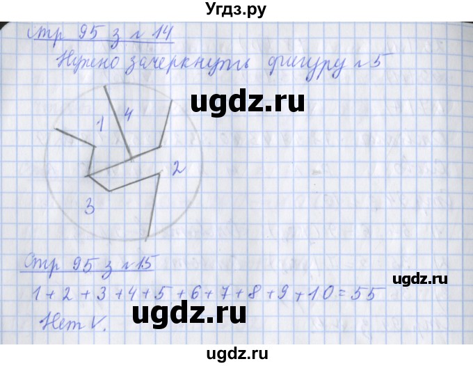 ГДЗ (Решебник 2020) по математике 3 класс (рабочая тетрадь) Дорофеев Г.В. / часть 1. страницы / 95(продолжение 2)