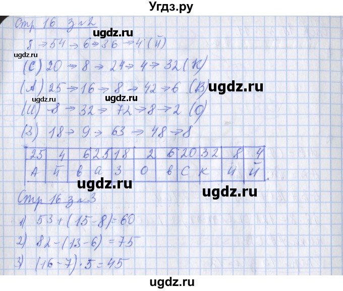 ГДЗ (Решебник 2020) по математике 3 класс (рабочая тетрадь) Дорофеев Г.В. / часть 2. страницы / 16(продолжение 2)