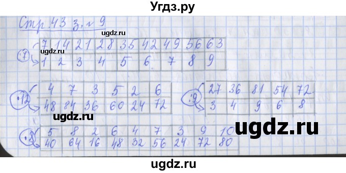 ГДЗ (Решебник 2020) по математике 3 класс (рабочая тетрадь) Дорофеев Г.В. / часть 2. страницы / 43