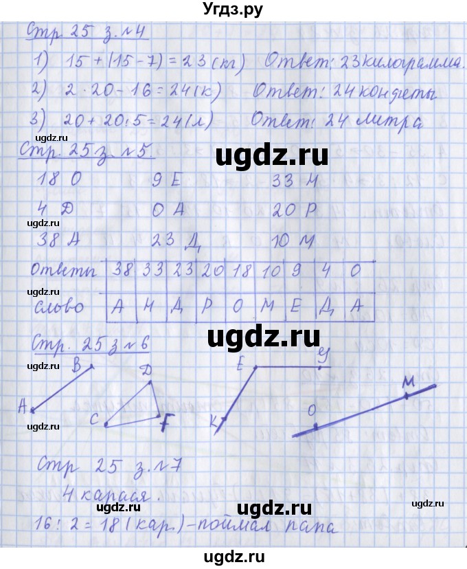 ГДЗ (Решебник 2017 №1) по математике 3 класс (рабочая тетрадь) Дорофеев Г.В. / часть 1. страницы / 25