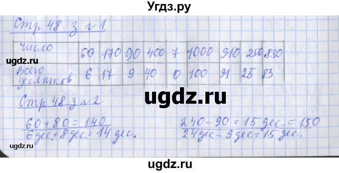 ГДЗ (Решебник 2017 №1) по математике 3 класс (рабочая тетрадь) Дорофеев Г.В. / часть 2. страницы / 48