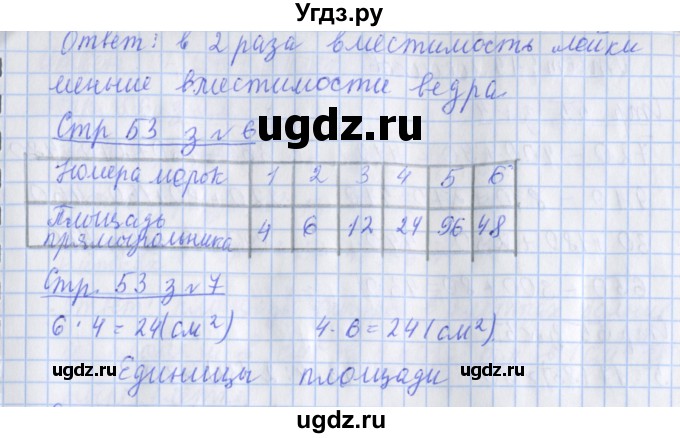 ГДЗ (Решебник 2017 №1) по математике 3 класс (рабочая тетрадь) Дорофеев Г.В. / часть 2. страницы / 53(продолжение 2)