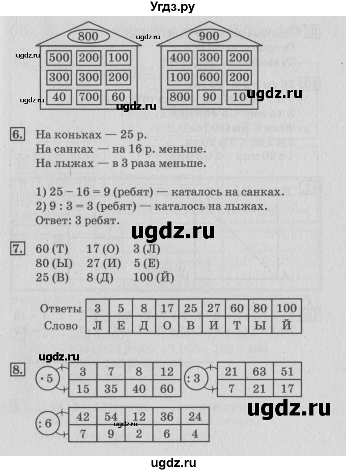 ГДЗ (Решебник 2017 №3) по математике 3 класс (рабочая тетрадь) Дорофеев Г.В. / часть 2. страницы / 36(продолжение 2)