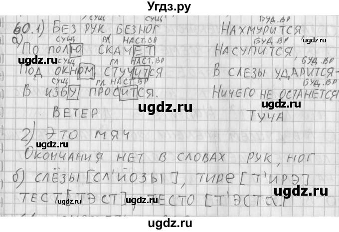 ГДЗ (Решебник) по русскому языку 3 класс (рабочая тетрадь) Нечаева Н.В. / тетрадь №2. упражнение / 60