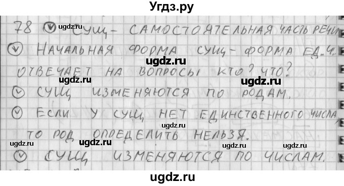 ГДЗ (Решебник) по русскому языку 3 класс (рабочая тетрадь) Нечаева Н.В. / тетрадь №2. упражнение / 78