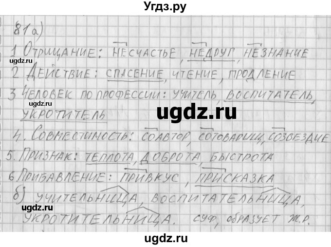 ГДЗ (Решебник) по русскому языку 3 класс (рабочая тетрадь) Нечаева Н.В. / тетрадь №2. упражнение / 81