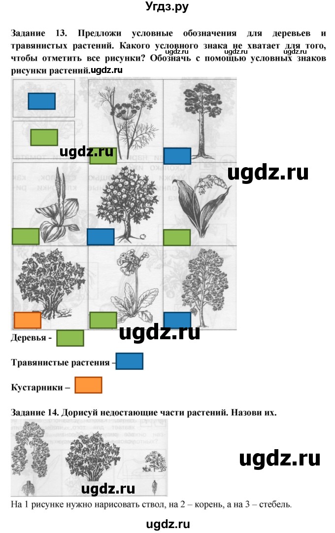 ГДЗ (Решебник) по окружающему миру 1 класс (тетрадь для самостоятельной работы) Федотова О.Н. / страница номер / 10(продолжение 5)