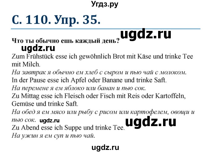 ГДЗ (Решебник) по немецкому языку 7 класс (рабочая тетрадь Wunderkinder) Радченко О.А. / страница-№ / 110