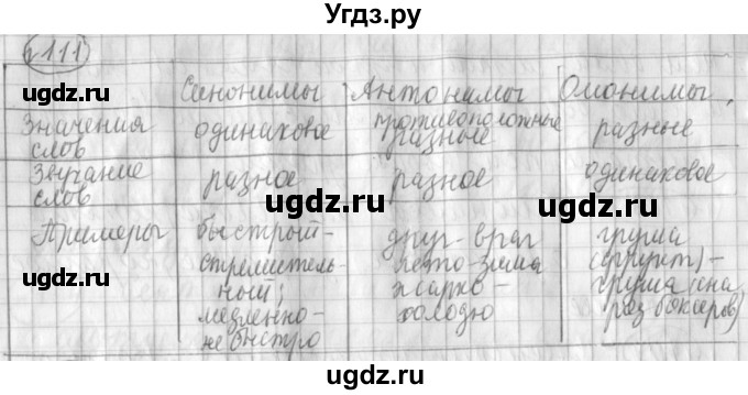 ГДЗ (Решебник) по русскому языку 3 класс (рабочая тетрадь) Климанова Л.Ф. / часть 1. упражнение / 111