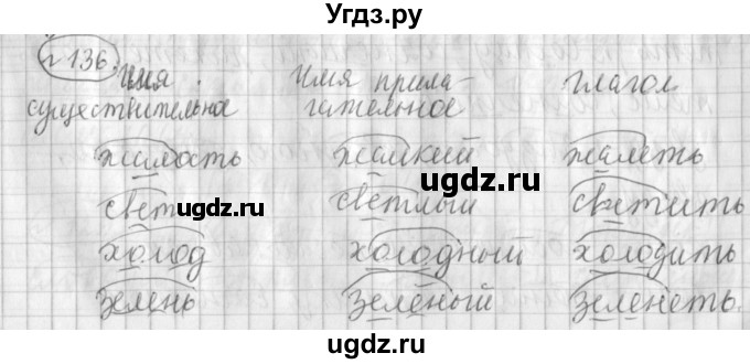 ГДЗ (Решебник) по русскому языку 3 класс (рабочая тетрадь) Климанова Л.Ф. / часть 1. упражнение / 136