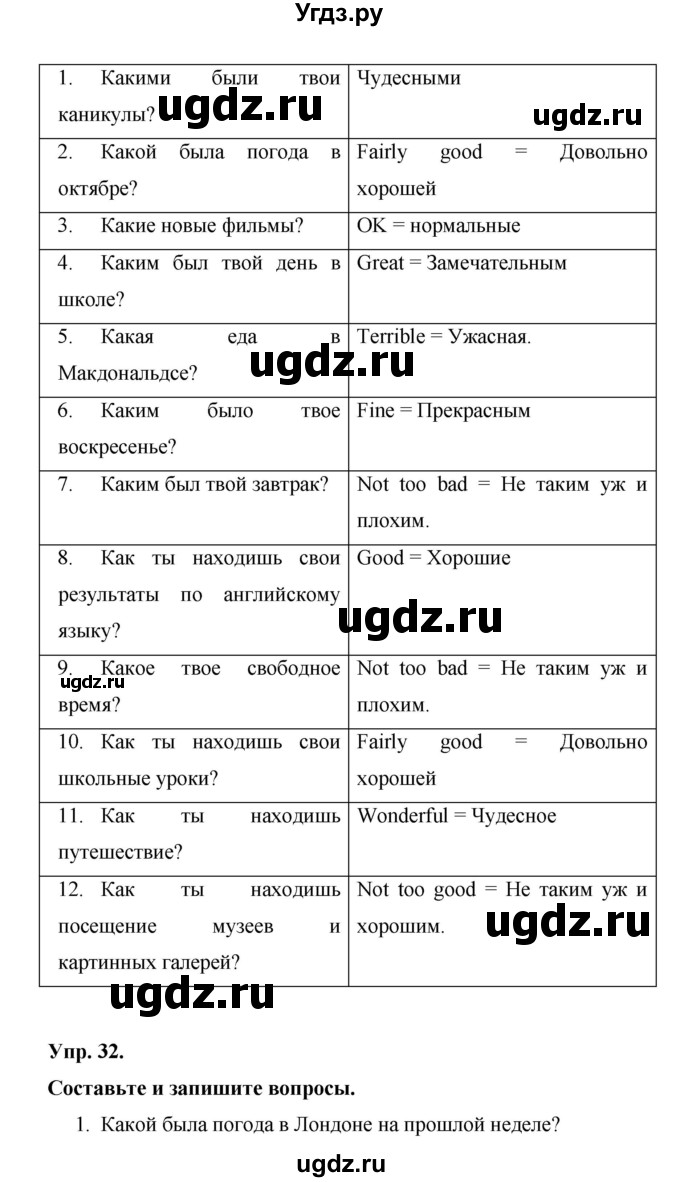 ГДЗ (Решебник) по английскому языку 6 класс (лексико-грамматический практикум Rainbow) Афанасьева О.В. / страница номер / 45(продолжение 2)