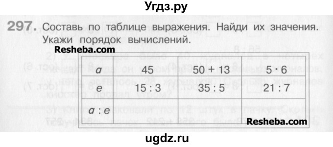 ГДЗ (Учебник) по математике 3 класс Давыдов В.В. / упражнение / 297